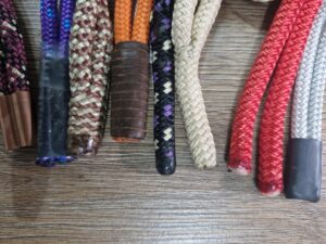 Finished ends to different makes of rope halters