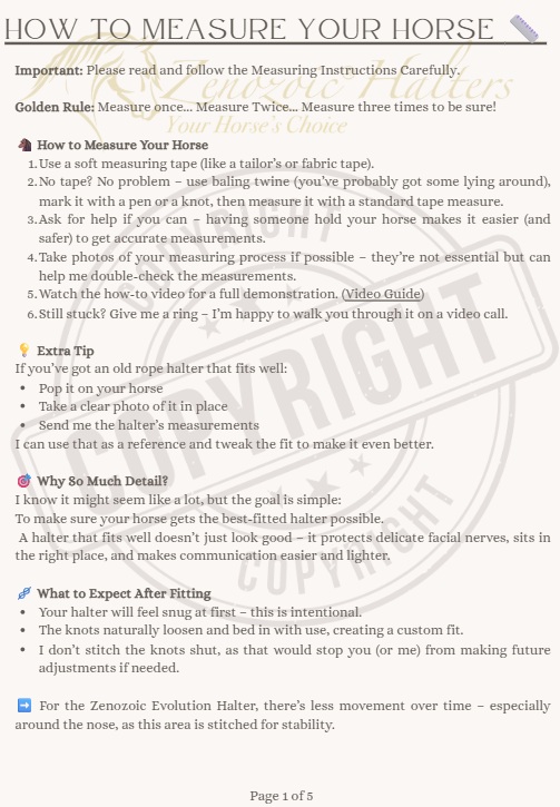 D.I.Y. Measured Halter with Exclusive Measuring Guide and Video – Made ...
